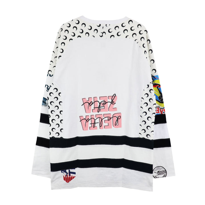 Regenerated graphic-print hockey jersey【M size】