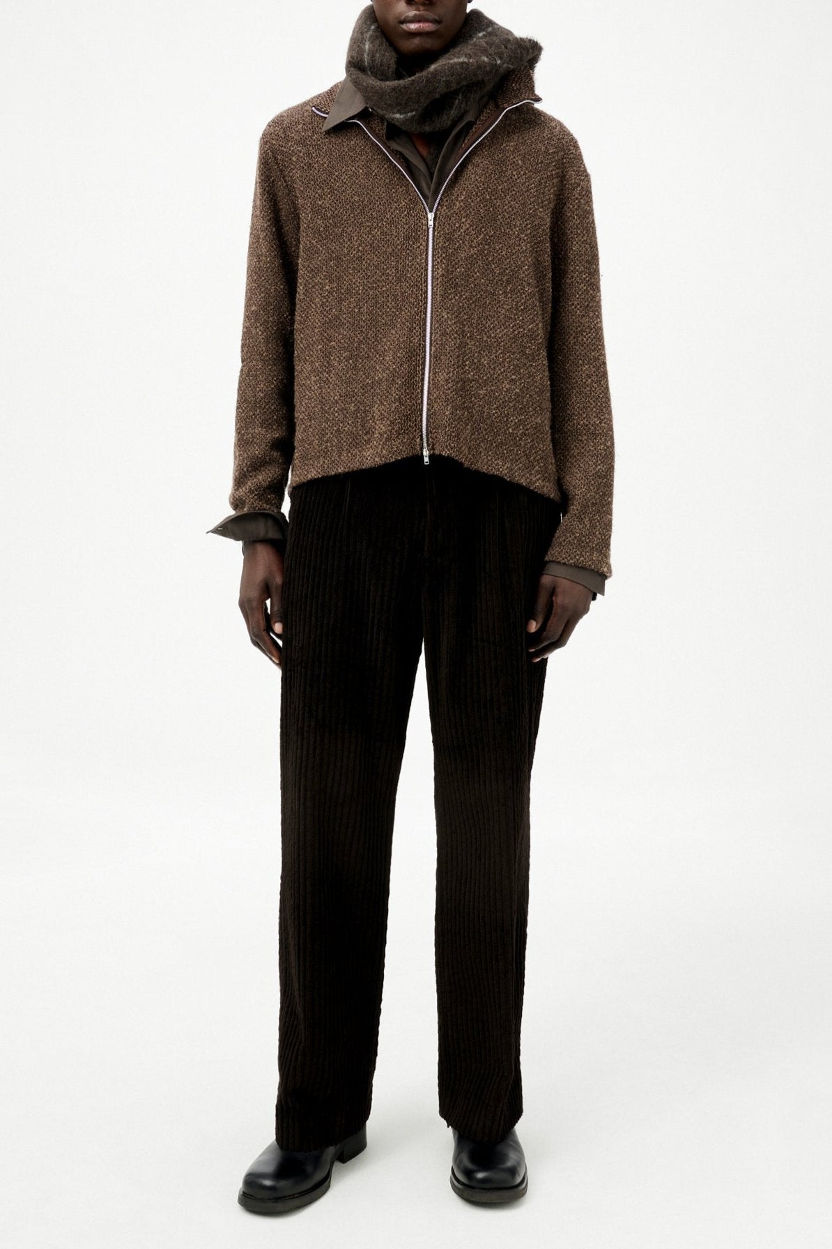 トップス our legacy shrunken fullzip polo 46 shrunken-fullzip-polo-in-black