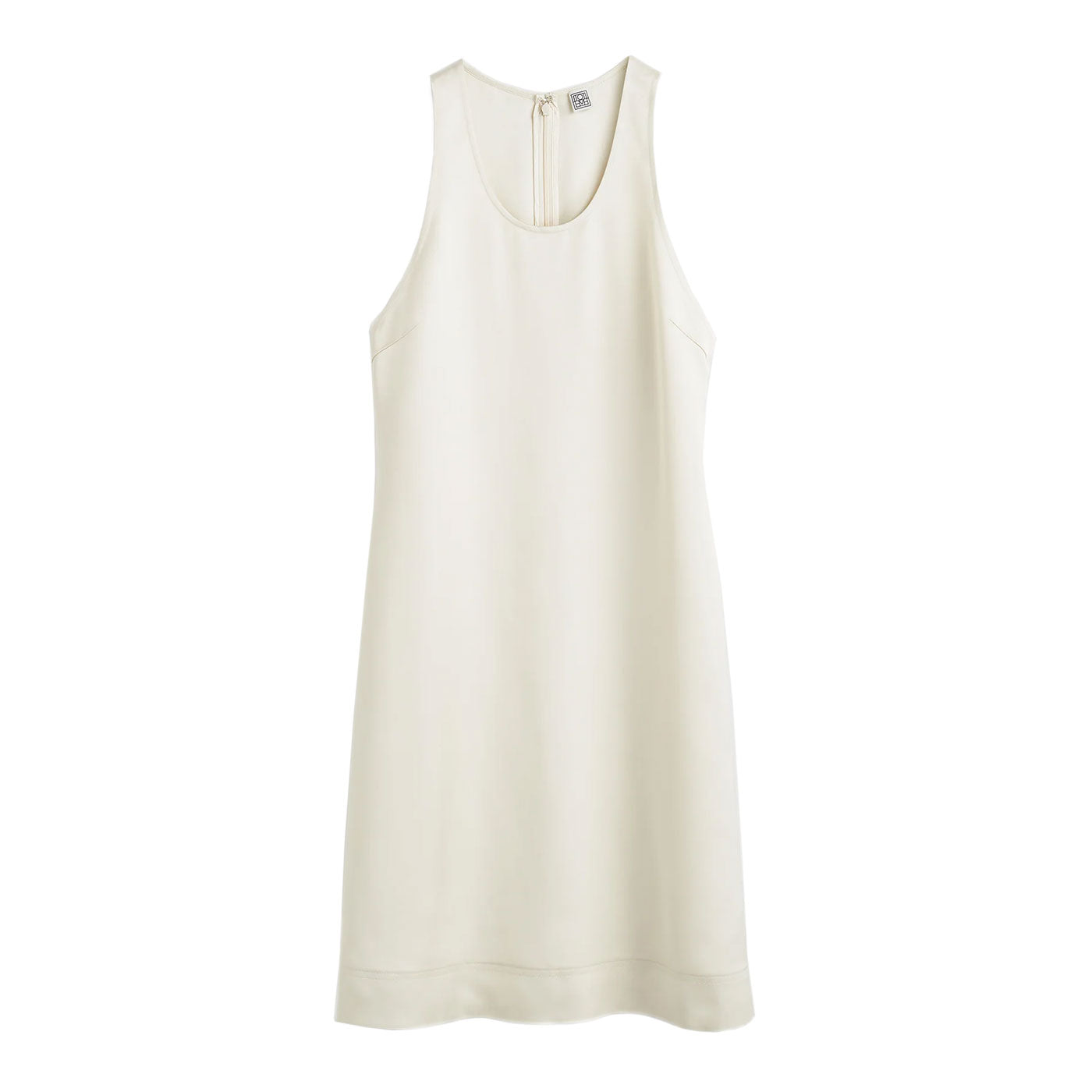 Scoop-neck dress ecru | Why are you here?