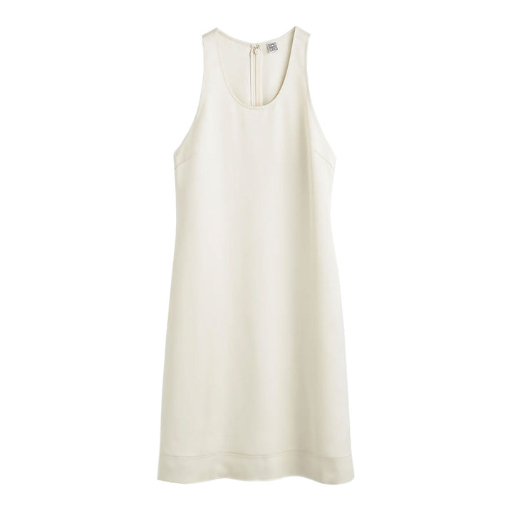 Scoop-neck dress ecru