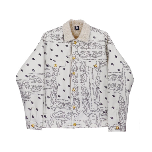 Paisley Trucker Boa Jacket