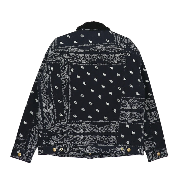 Paisley Trucker Boa Jacket