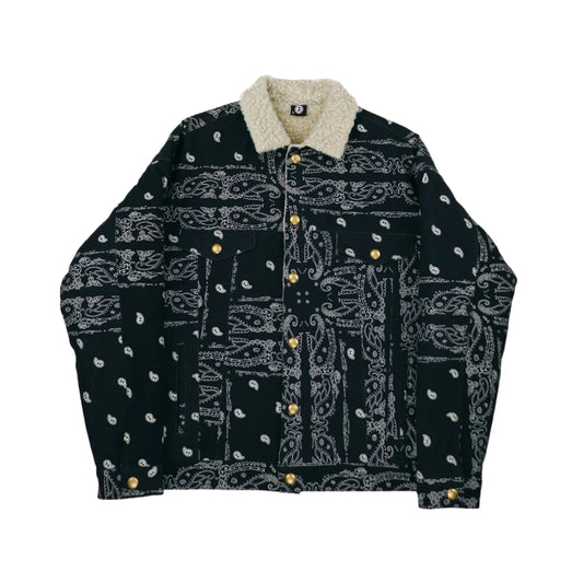 Paisley Trucker Boa Jacket