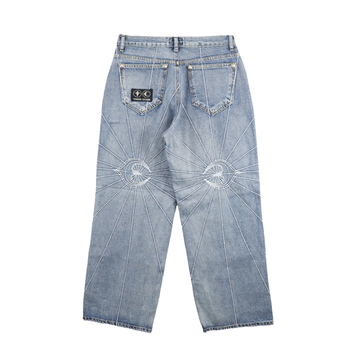 TC Rise Denim EMB Pants – Why are you here?