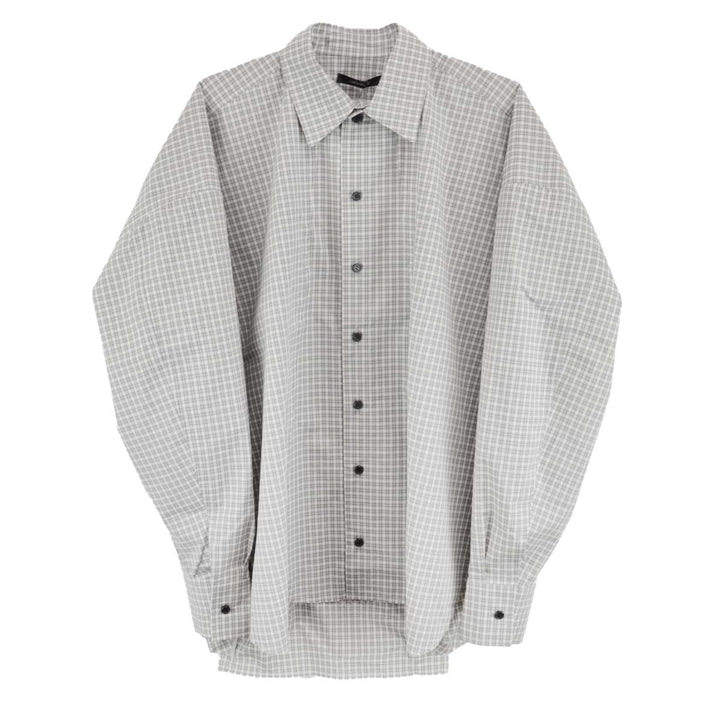 CMMAWEAR - Kogarashi Split Shirt in Gingham Plaid