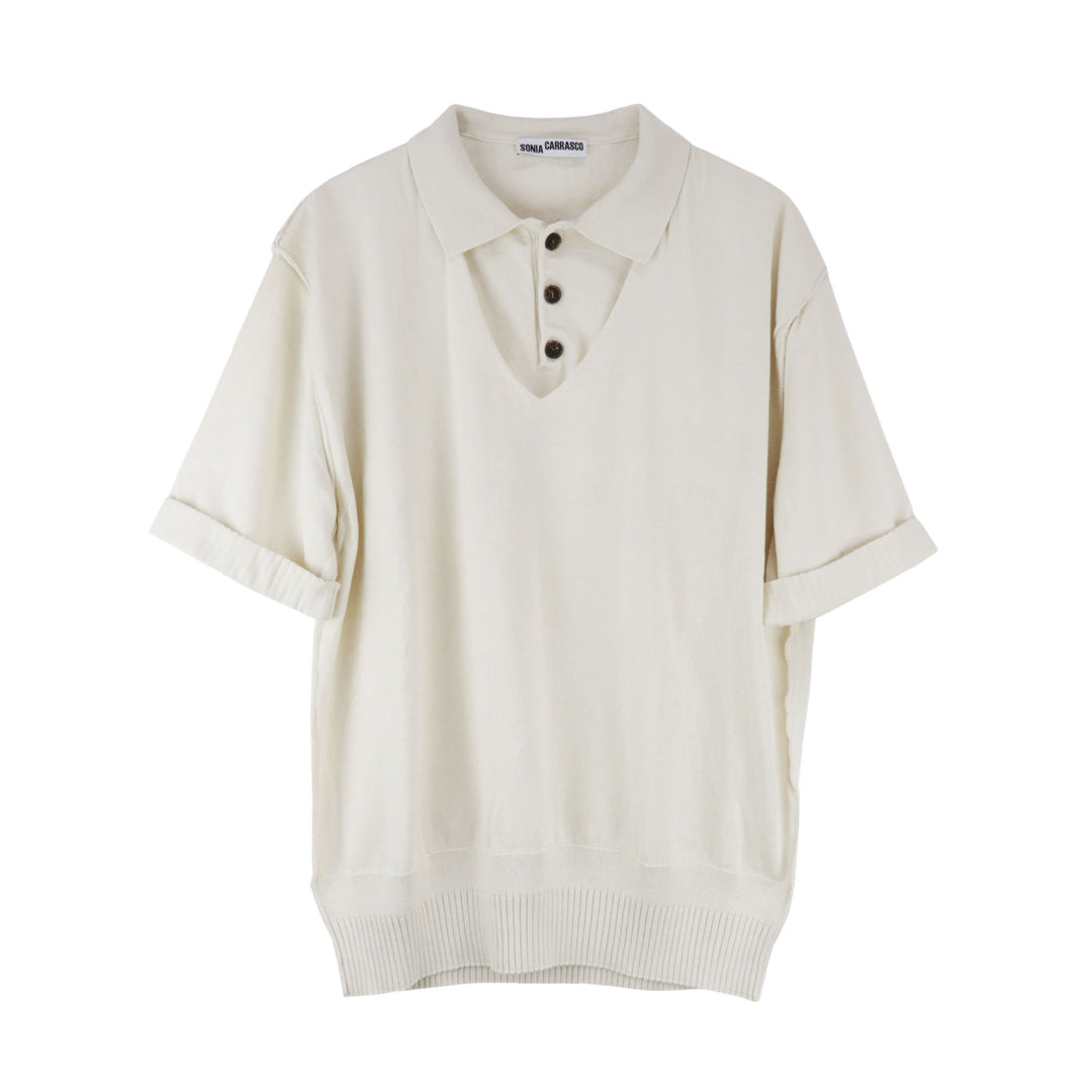 SONIA CARRASCO - DOUBLE COLLAR KNIT POLO