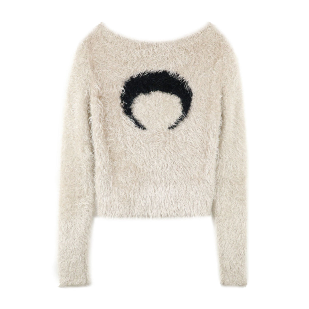 Marine Serre - PUFFY KNIT CROPPED PULLOVER