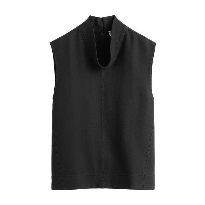 High neck top black