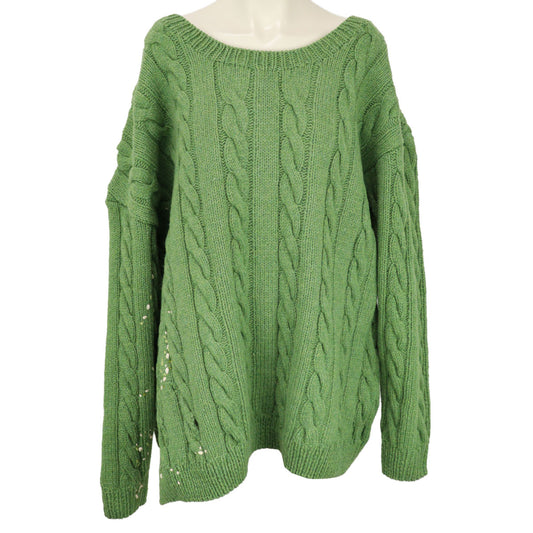 distressed knit pullover