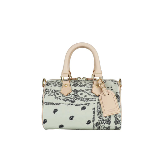 THE WORLD IS YOURS - Paisley Boston Mini Bag(GOLD)