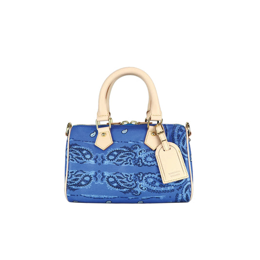 THE WORLD IS YOURS - Paisley Boston Mini Bag(GOLD)