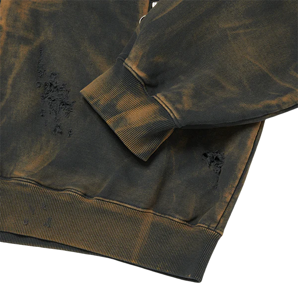 THUG CLUB - TC TWO TONE WASHED ZIP-UP HOODIE