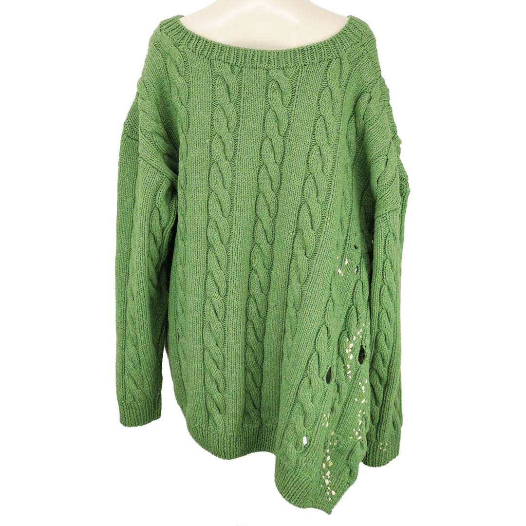 distressed knit pullover