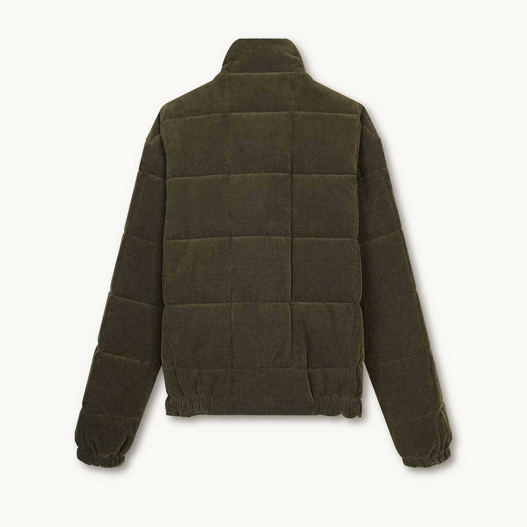 Quilted Corduroy Puffer in Cotton/Wool-Cashimere