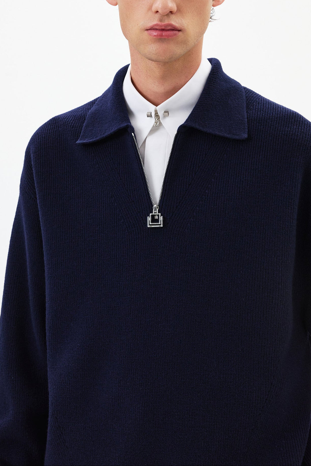 Navy Half-zip Sweater