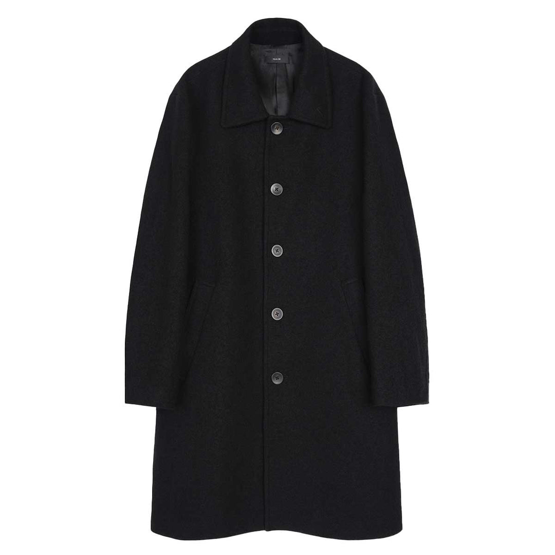 Car Coat in Wool/Cotton Linen