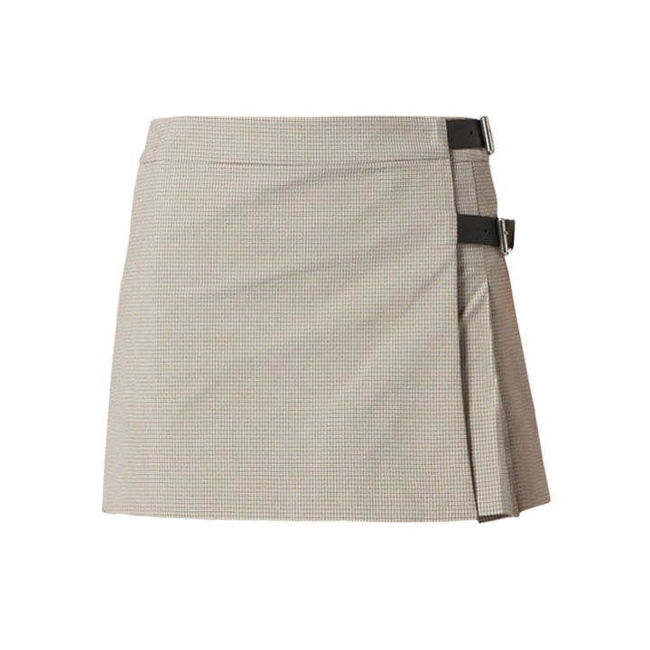 LIGHT CHECK BELTS MINI SKIRT