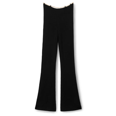 Alexander Wang - ロゴ入りネームプレート付き リブメリノウール ブーツカットパンツ