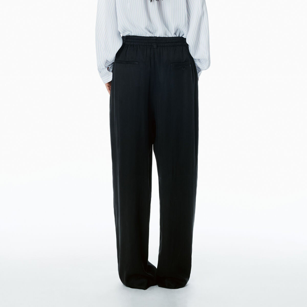 Alexander Wangターンダウンウエストバンド付プレスタイルパンツ Pre-styled pants with turn-down waistband | Why are you here?