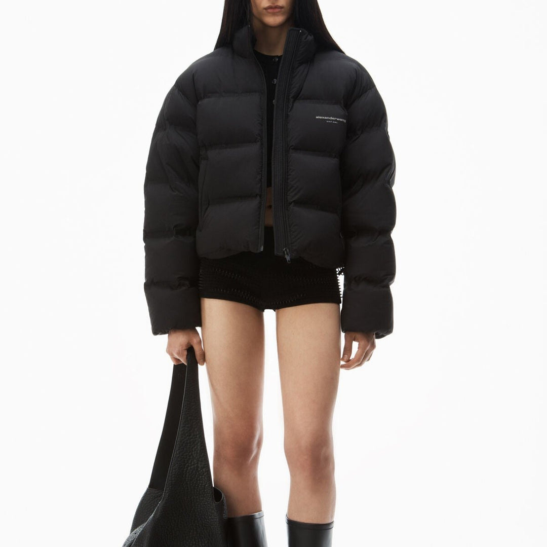 Feather & Down Cropped Channel Puffer Court