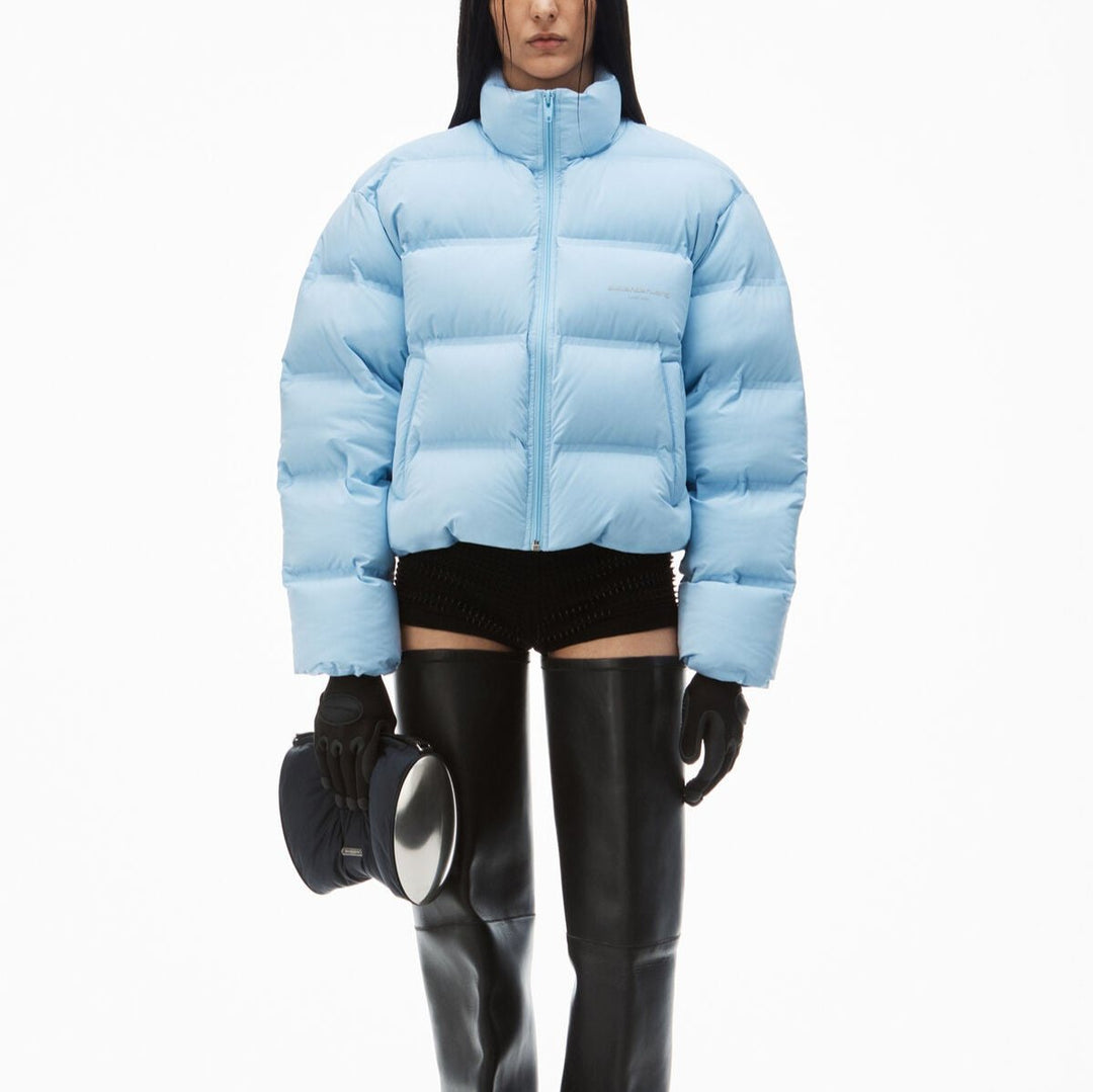 Feather & Down Cropped Channel Puffer Court