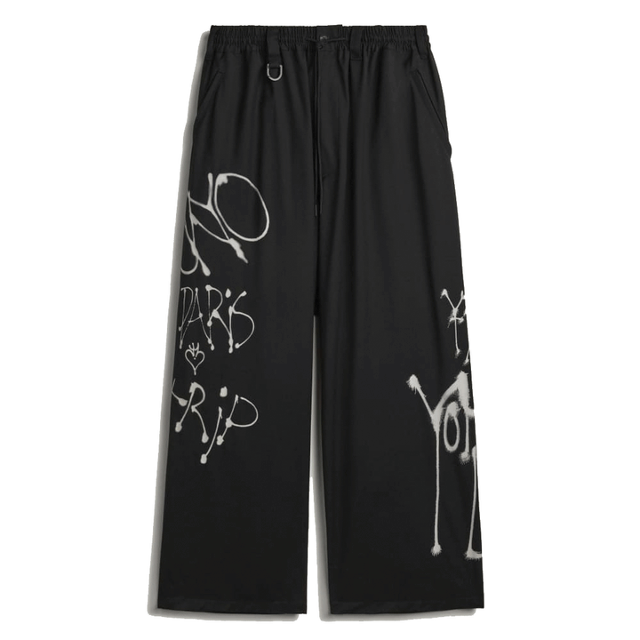 Y-3 CHITO GRAPHIC WIDE WOOL PANTS