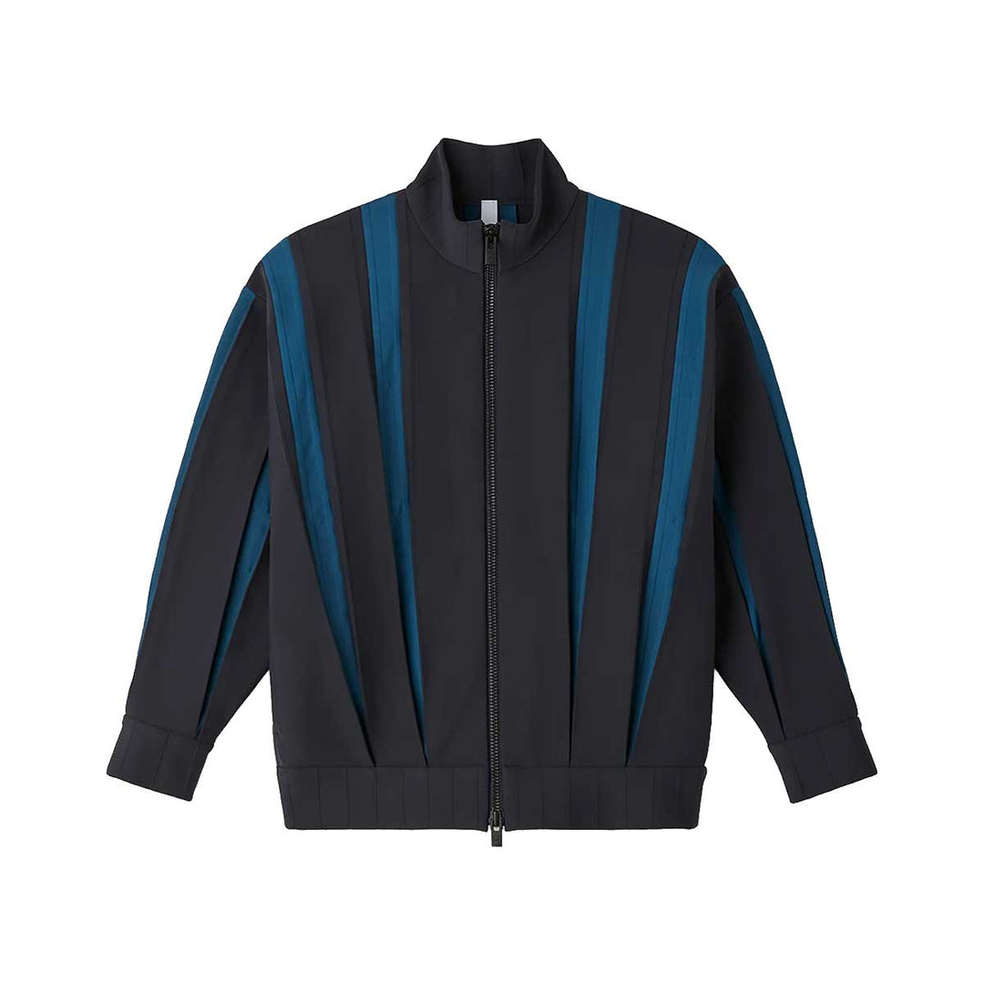 WEDGED ZIP STAND COLLAR BLOUSON