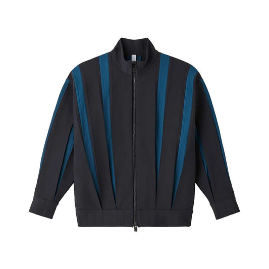 WEDGED ZIP STAND COLLAR BLOUSON