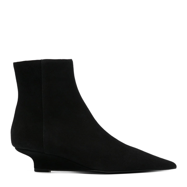 Sharp suede ankle boots