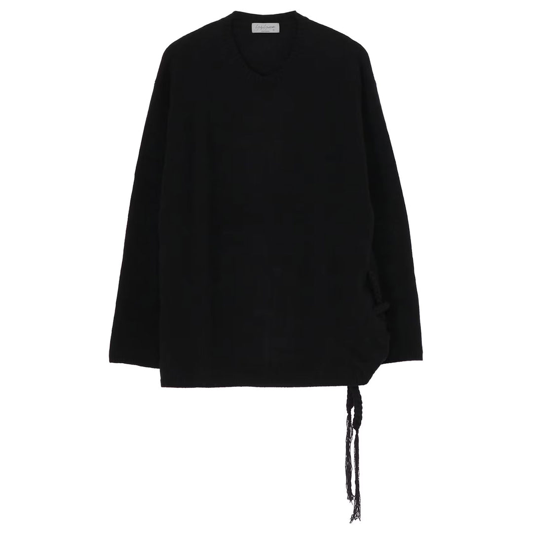 Yohji Yamamoto - 7G1P PLAIN STITCH WITH STRING STRING ROUND NECK PO