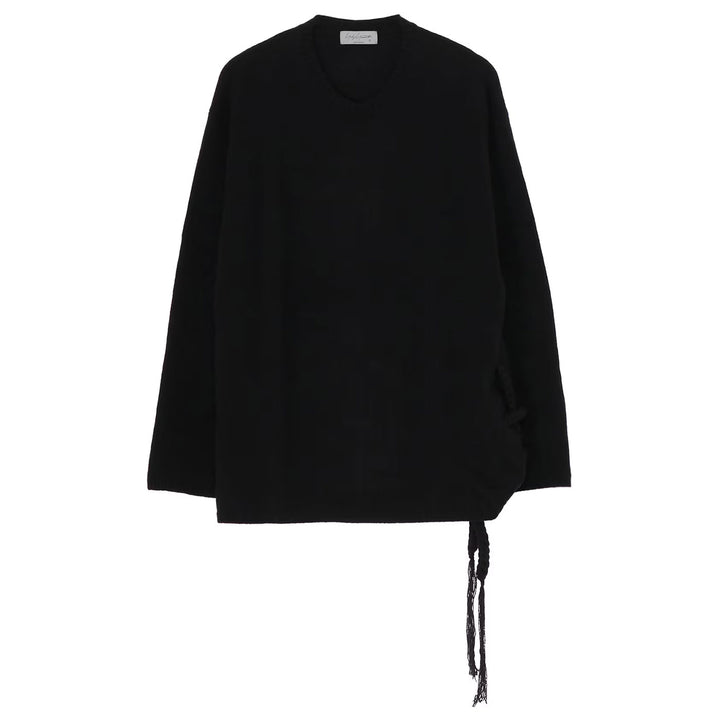Yohji Yamamoto - 7G1P PLAIN STITCH WITH STRING STRING ROUND NECK PO