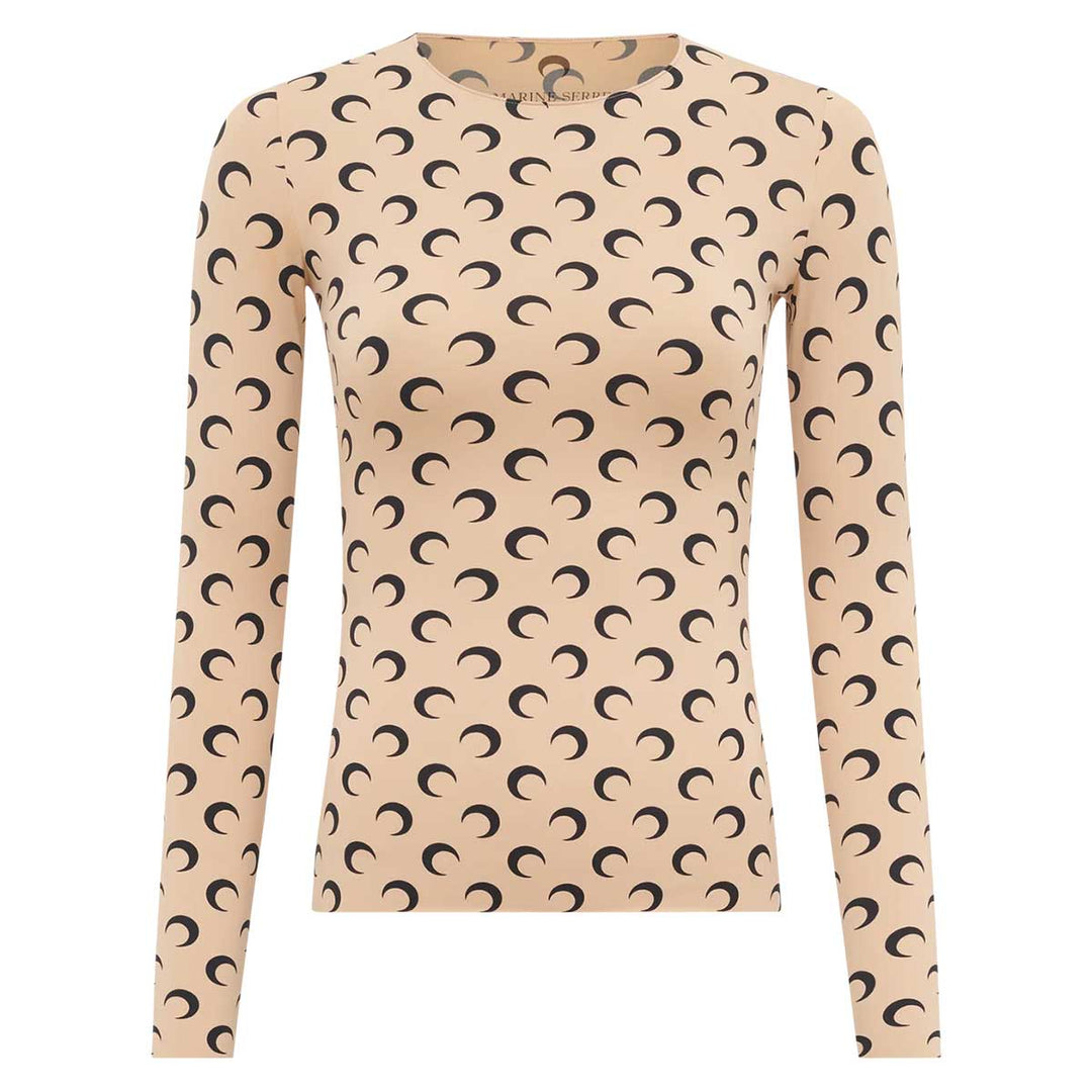 Marine Serre - Recycled Moon Jersey Second Skin Crewneck Top