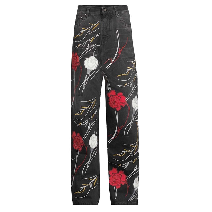 FLORAL BAGGY CARPENTER JEAN