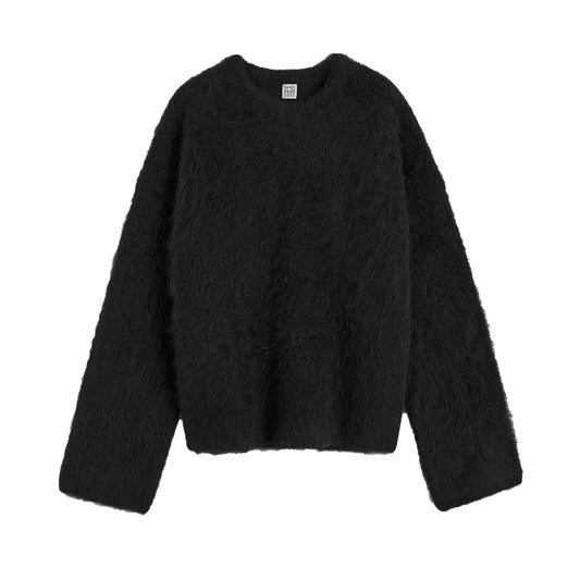 Boxy alpaca knit black
