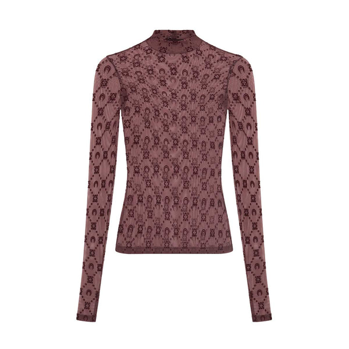 Recycled Mesh Flock Second Skin High Neck Top