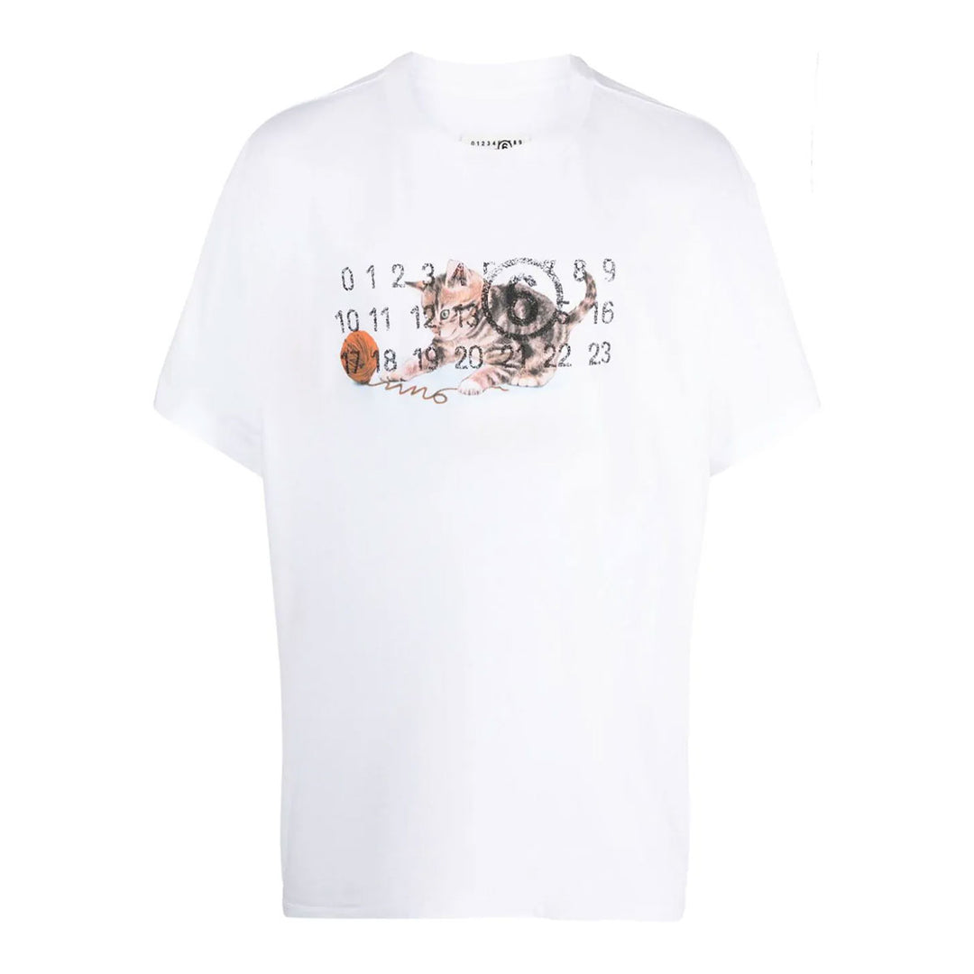 MM6 Maison Margiela - キャット＆ラバー プリントTシャツ