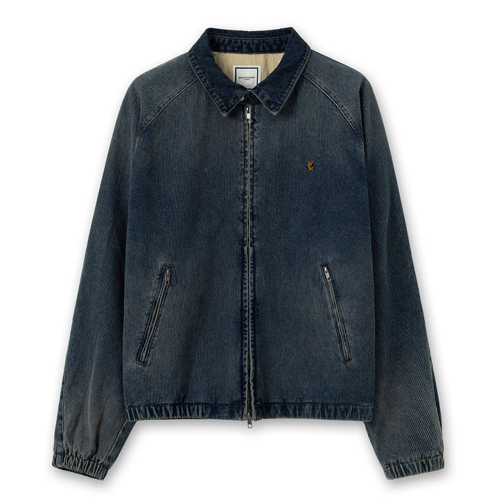 Blue Ribbed Denim Jumper
