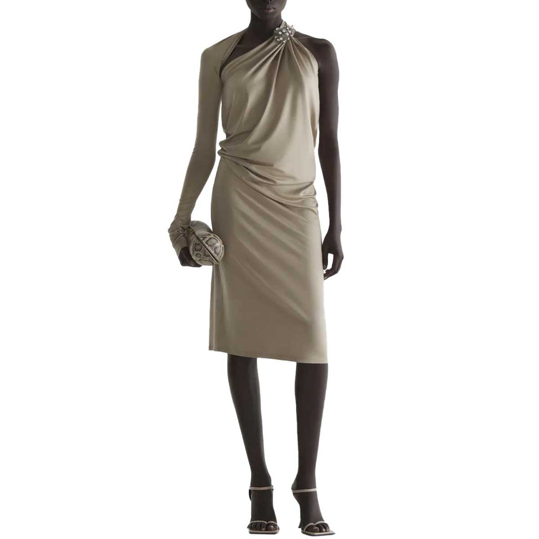 Mugler - Draped jersey loop dress
