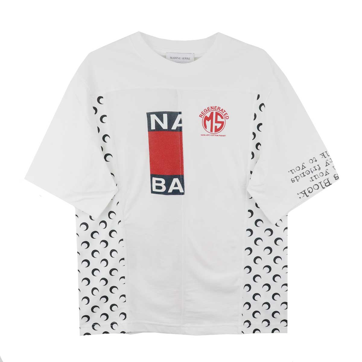 Marine serre(マリーンセル) | Upcycled jersey crewneck t-shirt Tシャツ