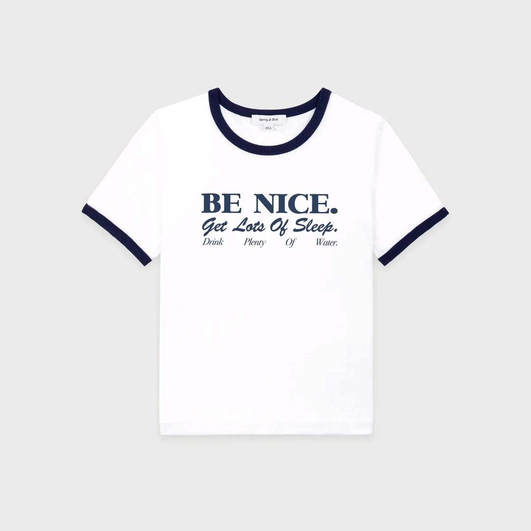 Be Nice Soft Ringer Tee