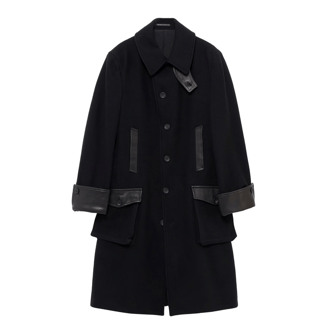 WOOL FLANNEL BELT DETAIL MILITARY 6B JACKET