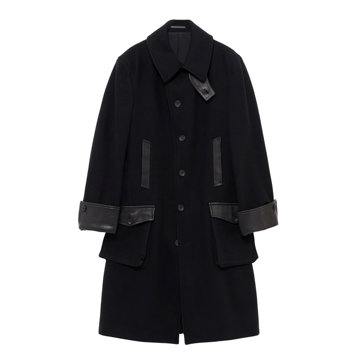 WOOL FLANNEL BELT DETAIL MILITARY 6B JACKET