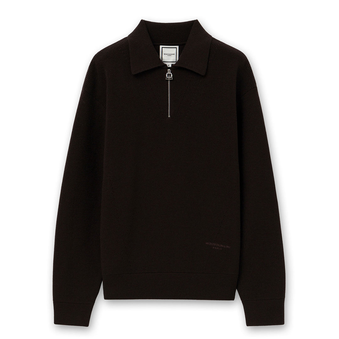 Brown Half-zip Sweater