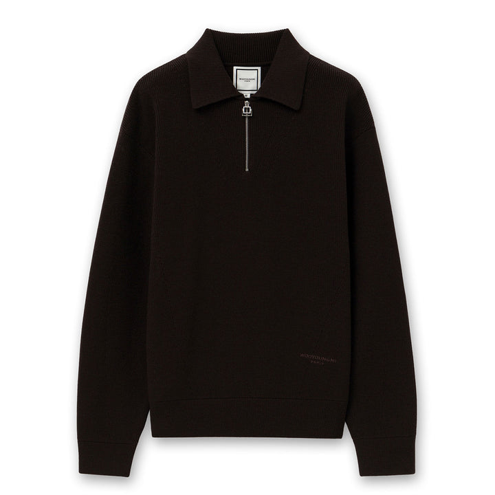 Brown Half-zip Sweater