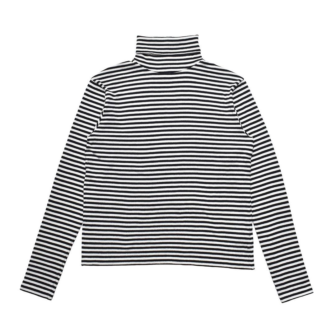 Marine Border Turtleneck L/S Pullover