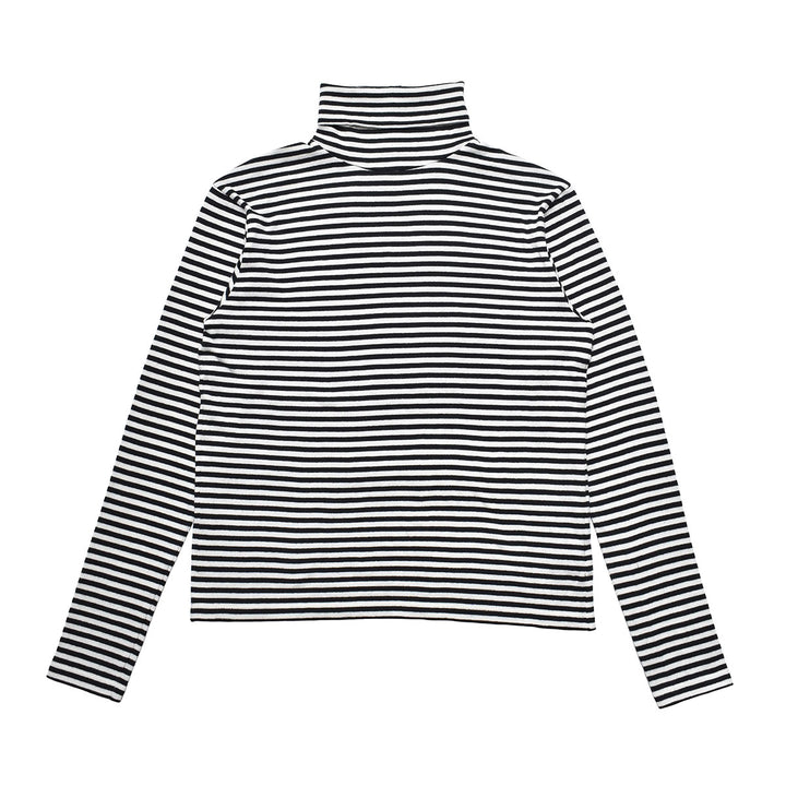 Marine Border Turtleneck L/S Pullover