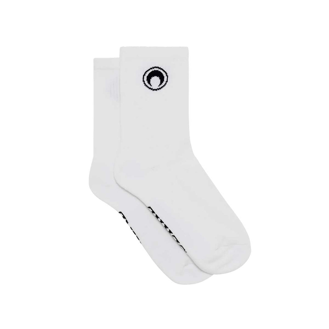 Marine Serre - Moon Logo Ribbed Knit Crew Socks