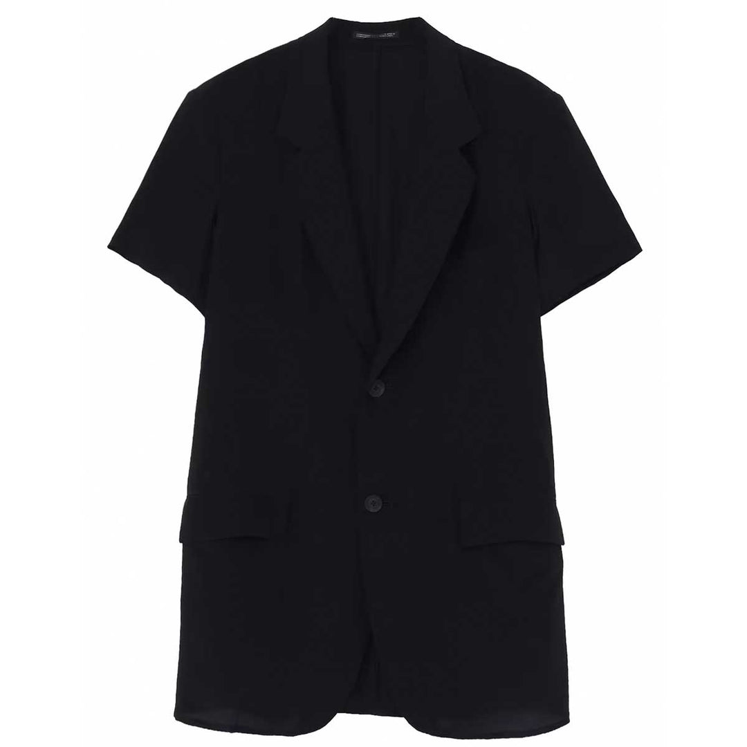 Yohji Yamamoto - CREPE DE CHINE 2 BUTTONS SHORT SLEEVE JACKET