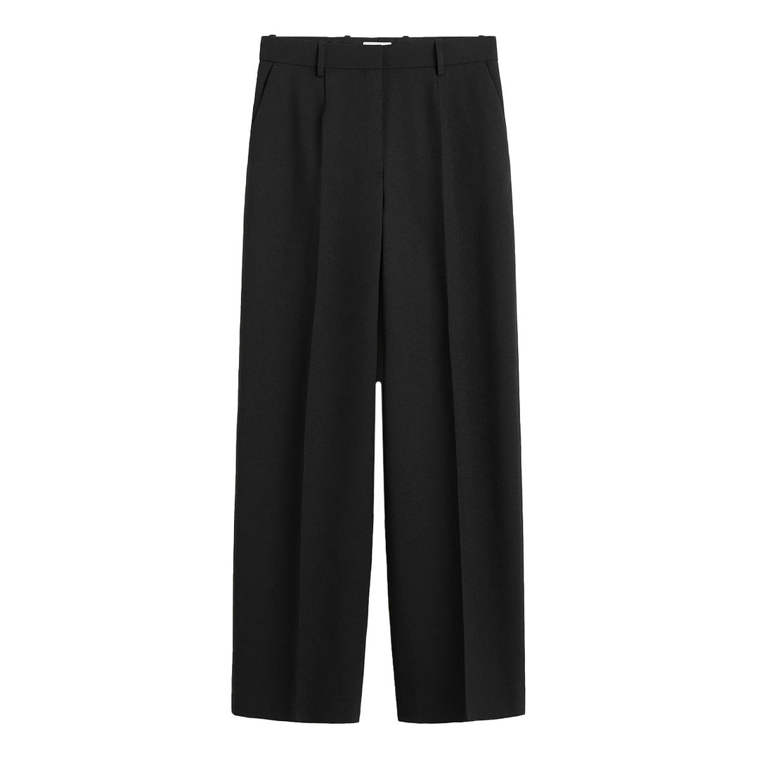 Wide tailored trousers black petite