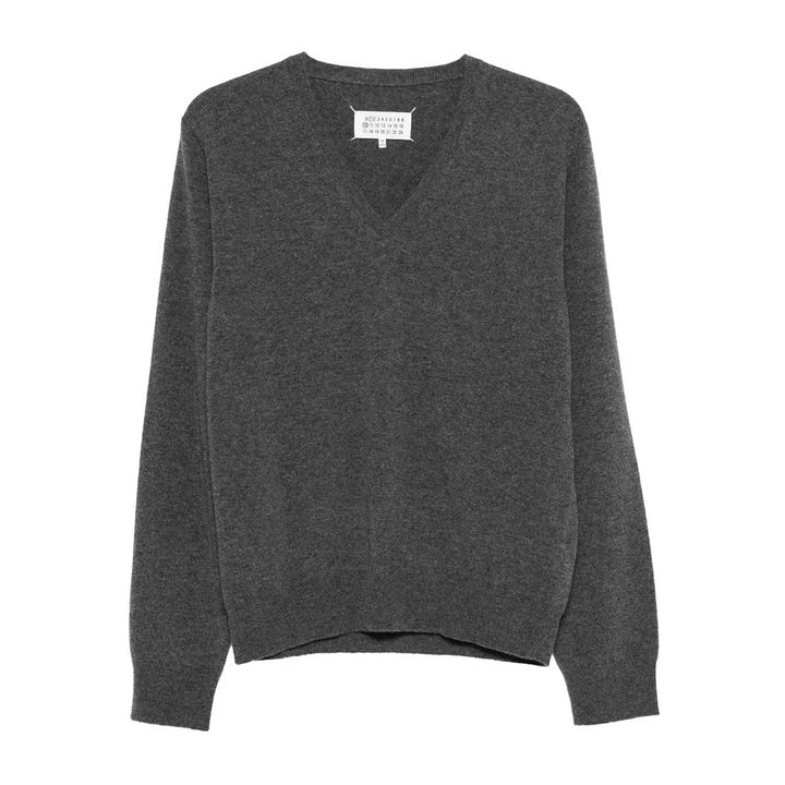Virgin wool V-neck sweater